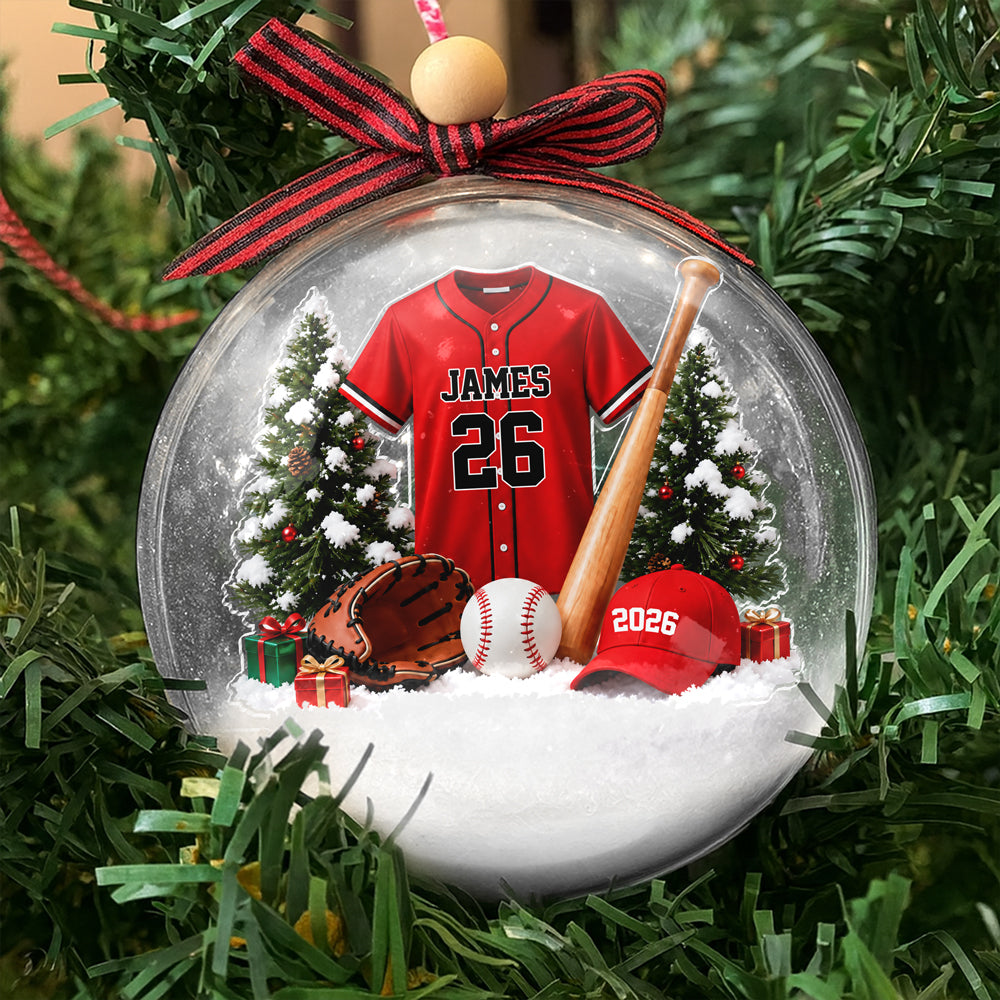 Personalized Custom Name Christmas Ball Ornament For Baseball Player TH10 171221