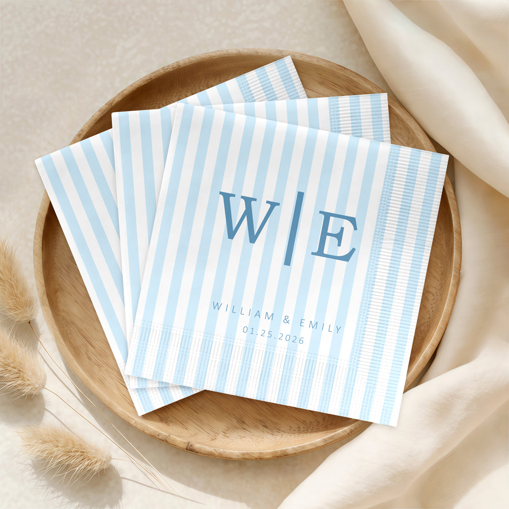 Personalized Wedding Cocktail Napkins, Custom Bridal Shower & Engagement Party Napkins, Reception Decor HO82 902240
