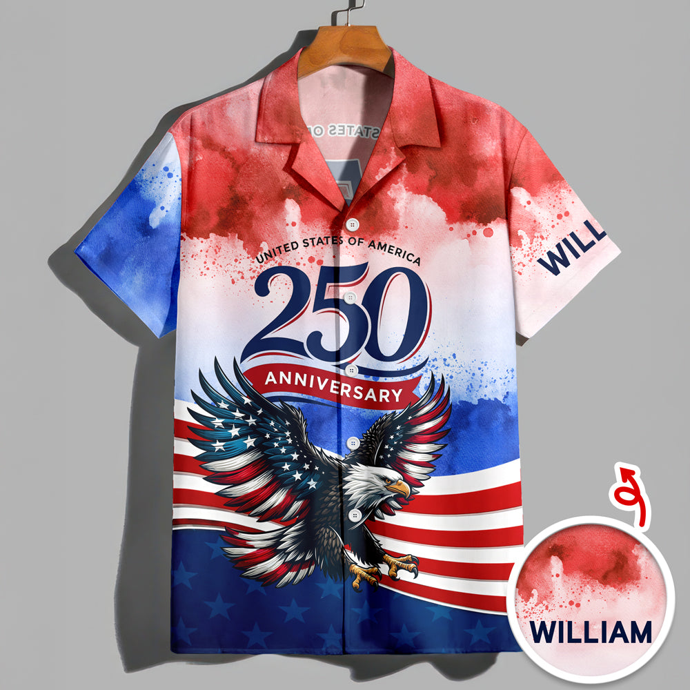 Custom Name 250th United States Of America 1776-2026 Anniversary Patriotic Hawaii Shirt CH07 911296
