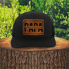 Custom Kid Names Papa Leather Patch Cap, Personalized Gift for Dad HO82 902288