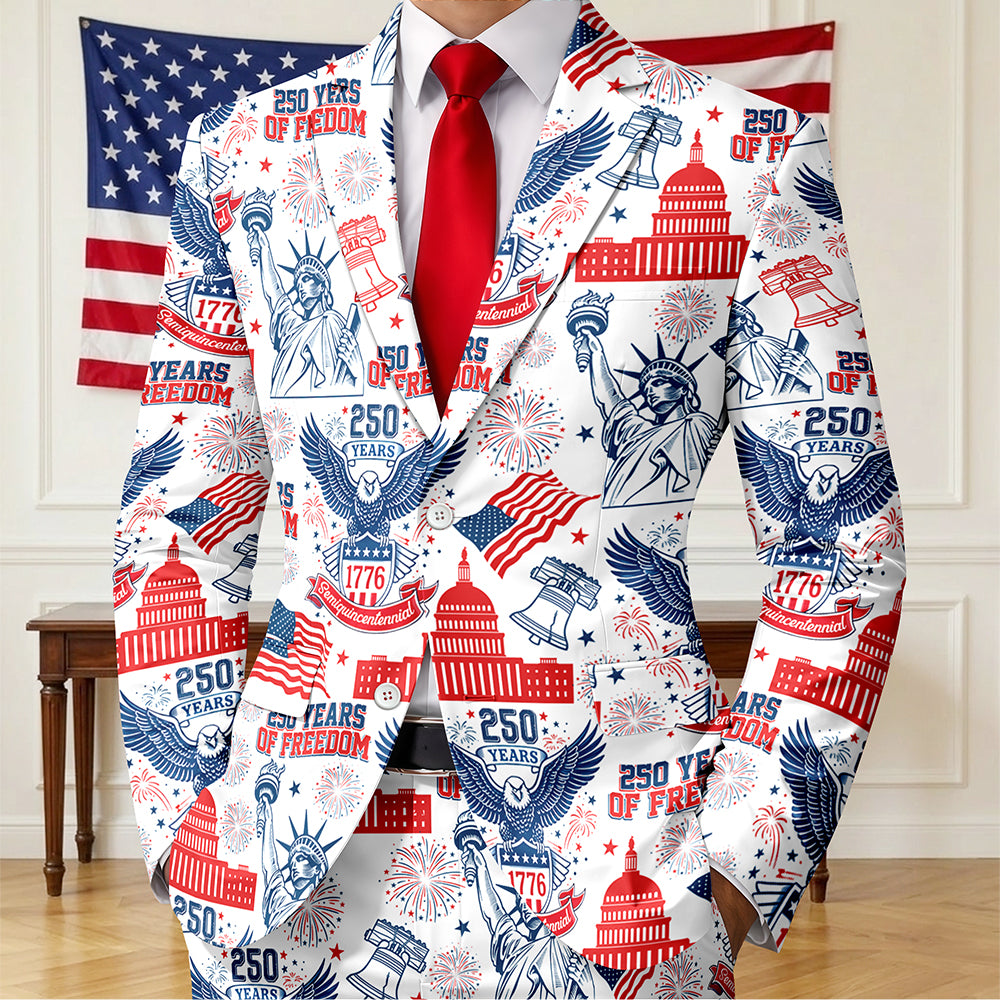Personalized 250 Years Of Freedom America Men's Suit CH07 911034