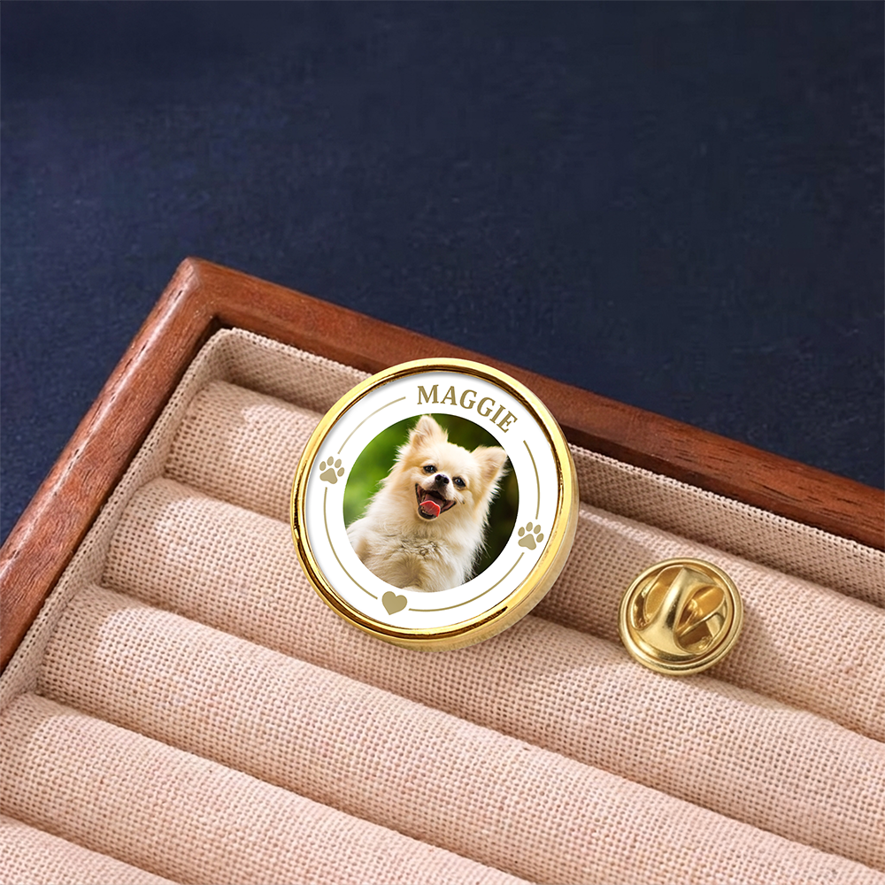 Custom Dog Cat Pet Photo Label Pin Gift For Pet Lovers HA75 921058