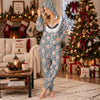 Personalized Face Photo Leopard Print Onesie Pajamas Funny Holiday Gift for Women HO82 903696