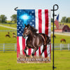 Custom Horse Photo God Bless America Garden Flag TH10 898699