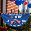 Custom Family Name 250 Years Semiquincentennial Non-Pleated Fan Flag TH10 896429
