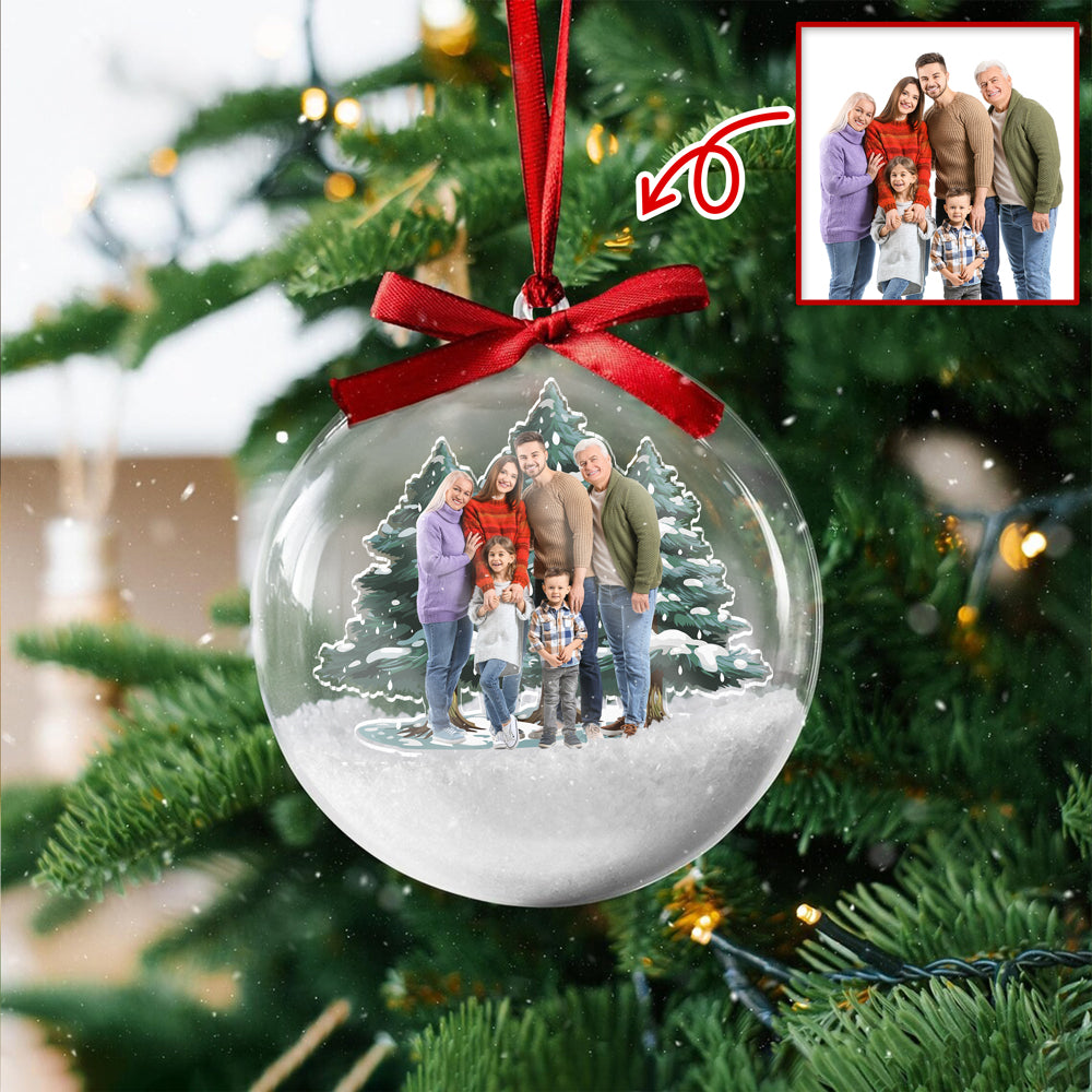 Custom Photo Together Is Our Favorite Place 3D Ball Ornament For Christmas TH10 896069
