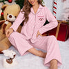 Personalized Text Striped Pattern Pajamas - Gift For Family, Kids, Friends, Coworker HO82 903864