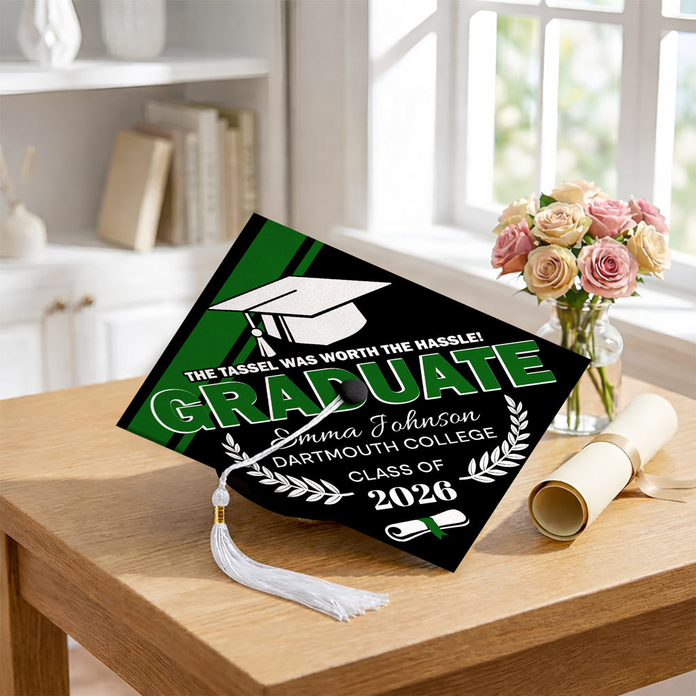 Custom Name The Tassel Was Worth The Hassle Graduation Cap Topper TH10 169227
