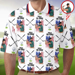 Custom Photo Hole In One With American Flag Gift For Golfer CH07 899922