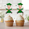 Custom Face With Country Flag Graduation Decoration Cupcake Toppers TH10 169115
