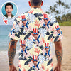 Custom Photo USA 4th of July Tropical Hawaii Shirt LM32 899711