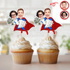 Custom Funny Wedding Face Cupcake Topper Gift For Couple CH07 910076