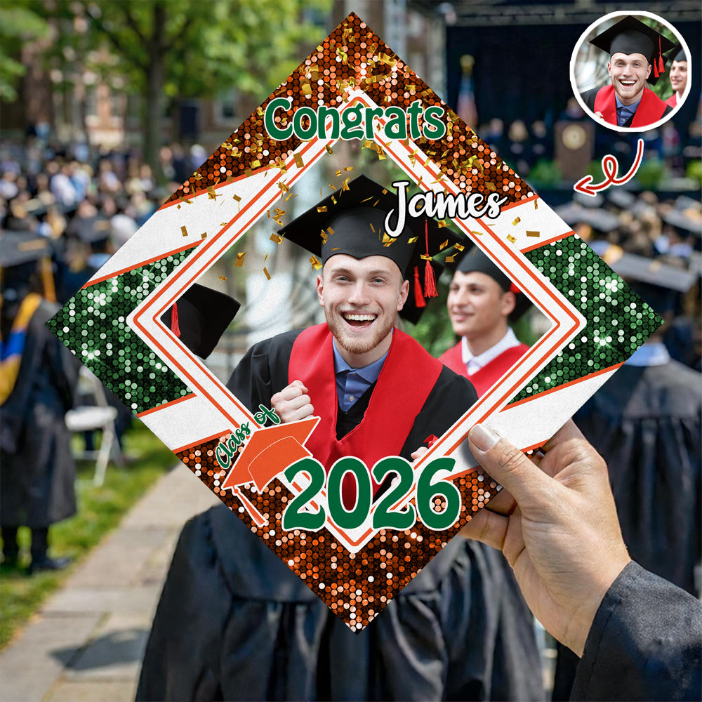 Custom Photo Congrats 2026 Graduation Cap Topper HO82 901638