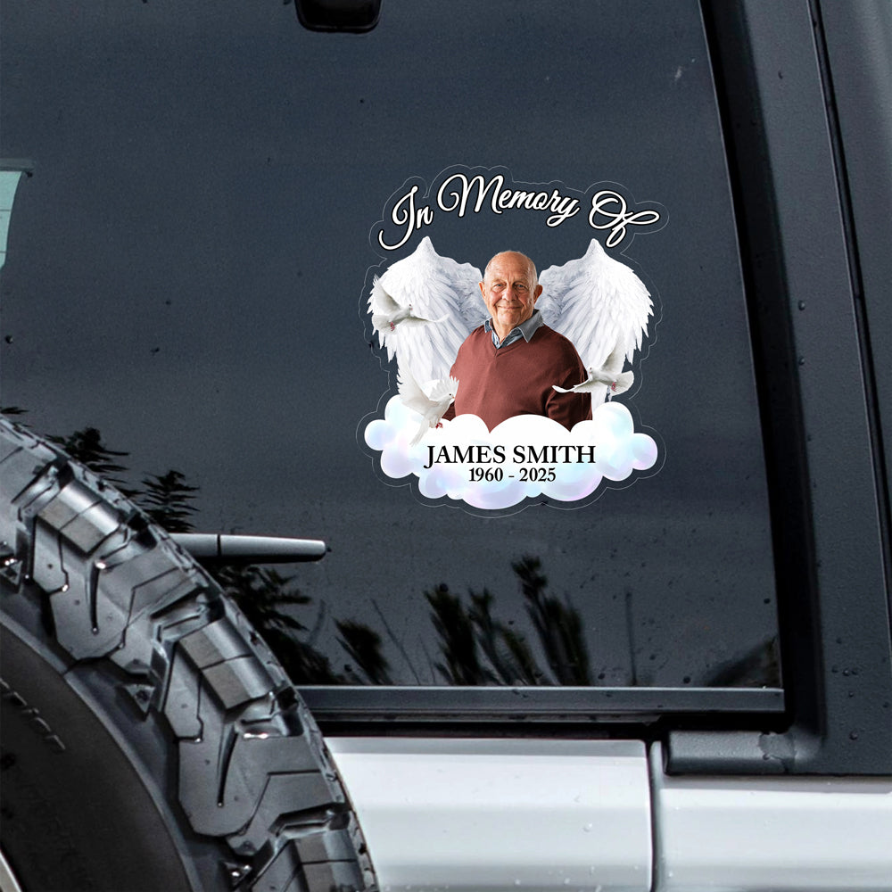 Custom Photo In Memory Of Car Window Decal Sticker Memorial Gift For Family CH07 910210