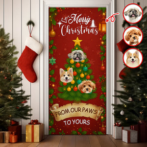 Custom Pet Photo Welcome Door Cover Christmas Gift For Dog And Cat Lovers CH07 899422