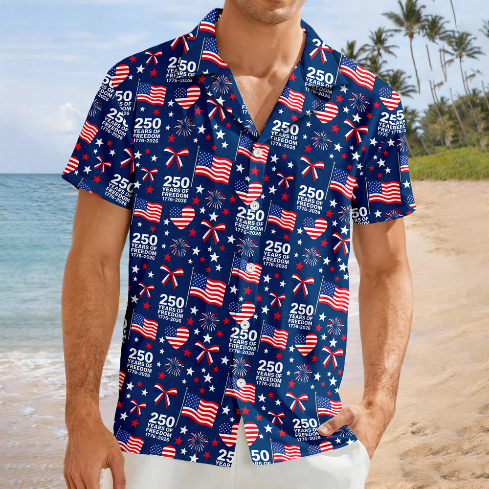 Personalized US 250 Years Of Freedom 1776-2026 American Flag Hawaii Shirt TH10 169515