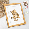 Custom Pet Portrait Photo Miniature Watercolor 2-Layered Wooden Plaque With Stand LM32 669529