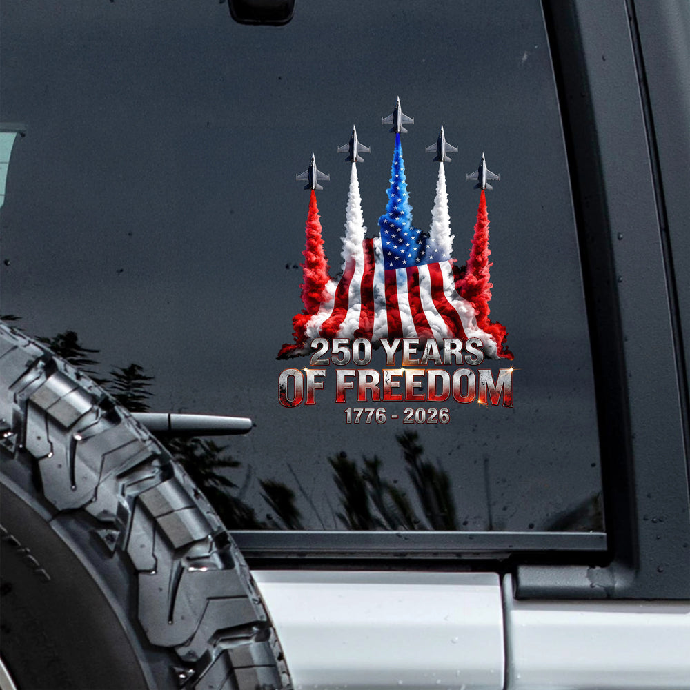250 Years of Freedom 1776–2026 American Flag Car Window Decal Sticker HO82 902782