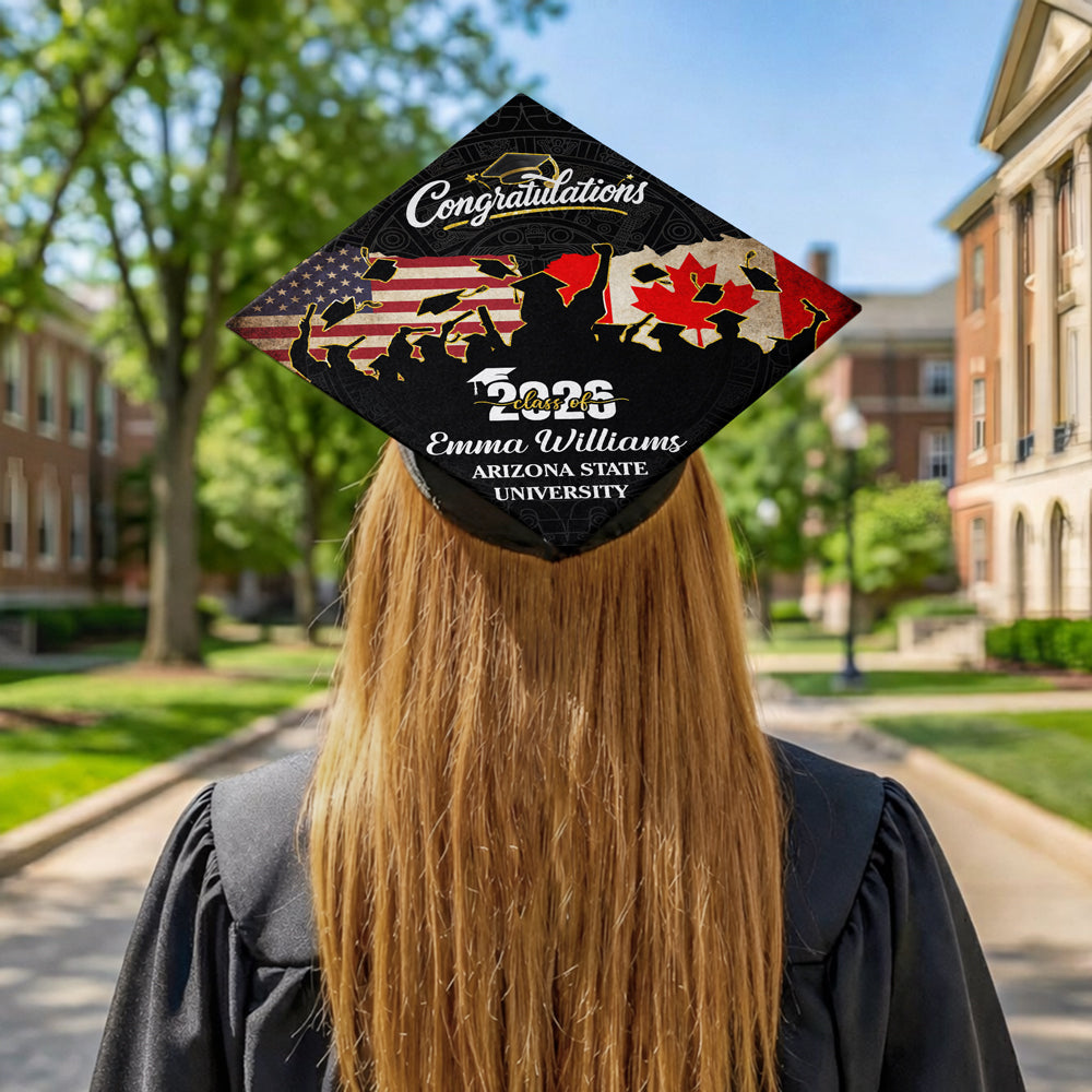 Personalized Grads National Flag Class Of 2026 Graduation Cap Topper LM32 899305