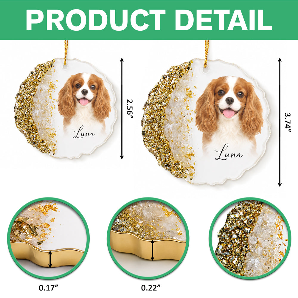 Custom Dog Photo Resin Ornament, Personalized Pet Keepsake, Christmas Gift for Dog Lovers CH07 180562