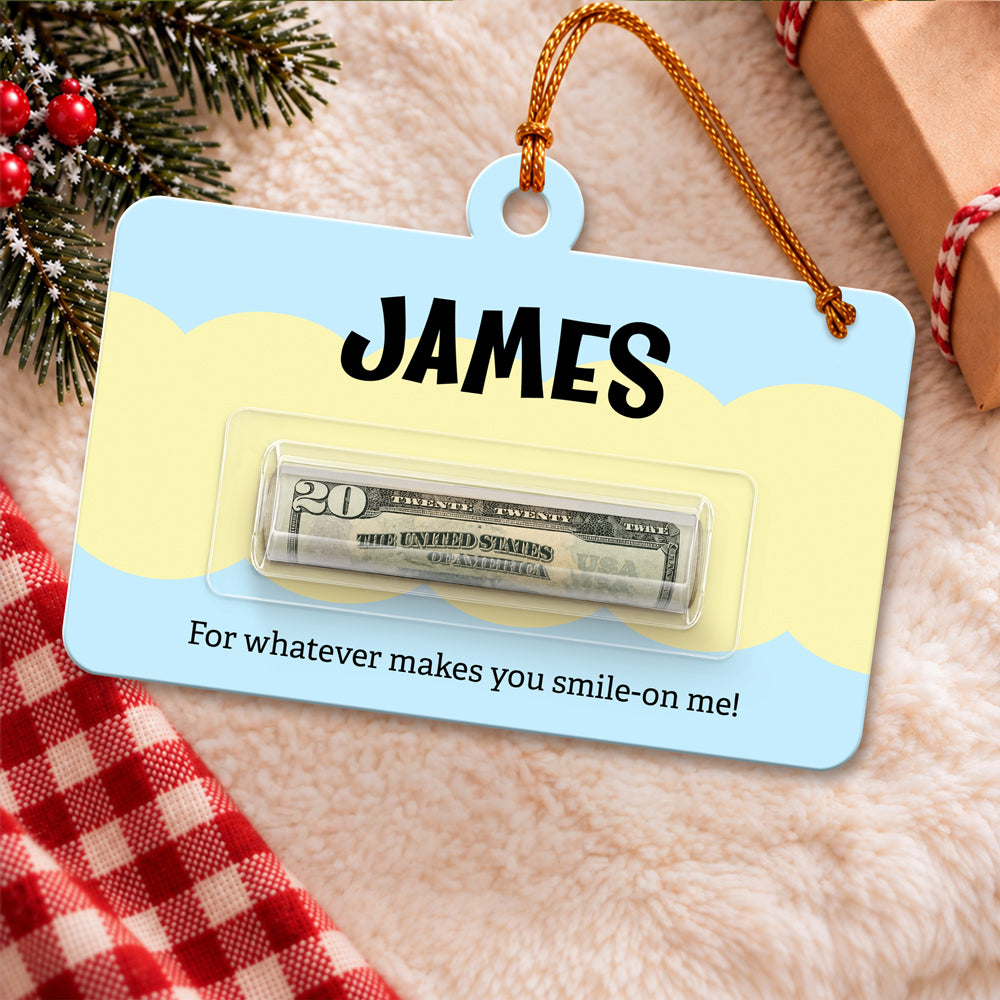 Custom Name Christmas Gift for Family & Friends Money Holder Ornament LM32 670381