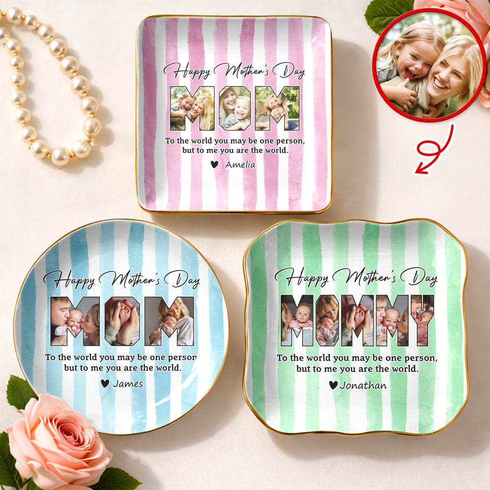 Custom Photo Happy Mother's Day To Mom Happy Mother's Day Ring Dish HA75 920778