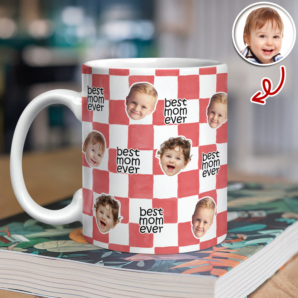 Custom Baby Face Best Dad, Mom Ever Print Full Mug - Personalized Gift for Parents LM32 899783