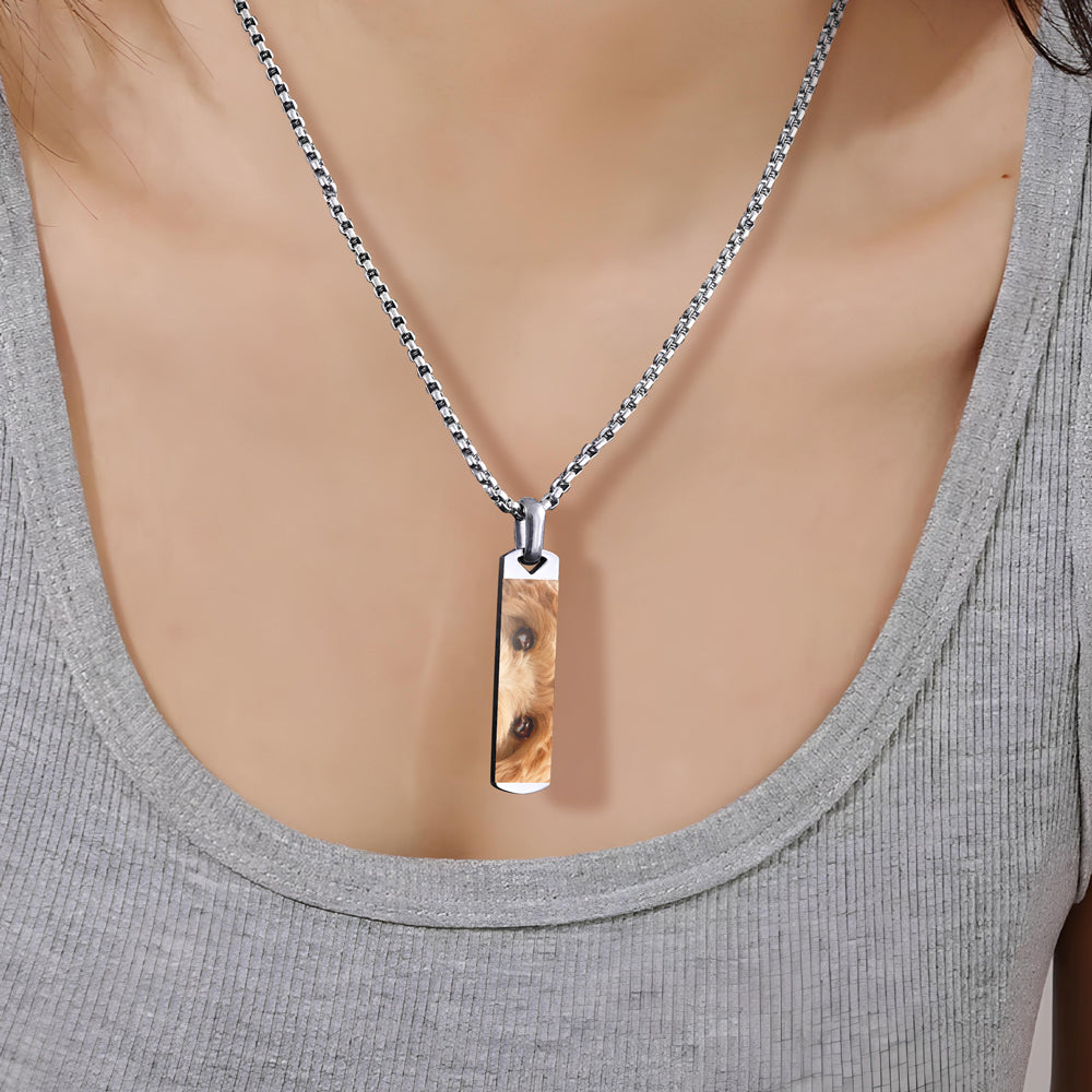 Custom Dog Eyes Photo Long Necklace For Dog Lover TH10 892861