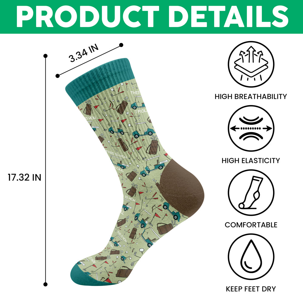Personalized Golf Cart Crew Socks Funny Golfing Gift HO82 900800