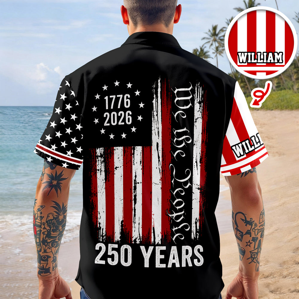 Custom Name America We The People 250 Years 1776–2026 Liberty Bell Hawaiian Shirt HO82 902786