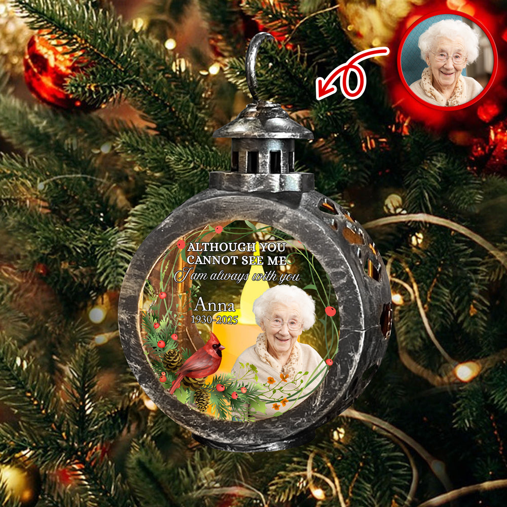 Custom Photo Beside You Memorial Candlelight Lantern Ornament HO82 894976