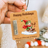Personalized Character Happy Holidays Wooden Money Holder Ornament, Christmas Cash Gift For Family TH10 171379