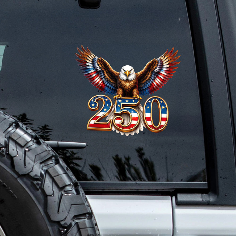 250th Anniversary Patriotic Eagle Badge Car Window Decal Sticker CH07 911682