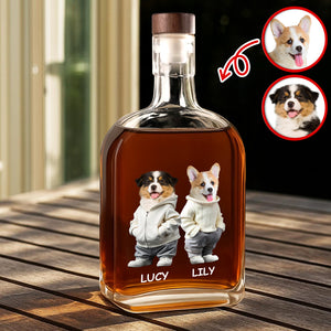 Custom Photo And Name Dog Whiskey Bottle For Dog, Pet Lovers HA75 897578