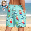 Custom Face Best Dad Ever Beach Shorts Gift For Father's Day CH07 911460