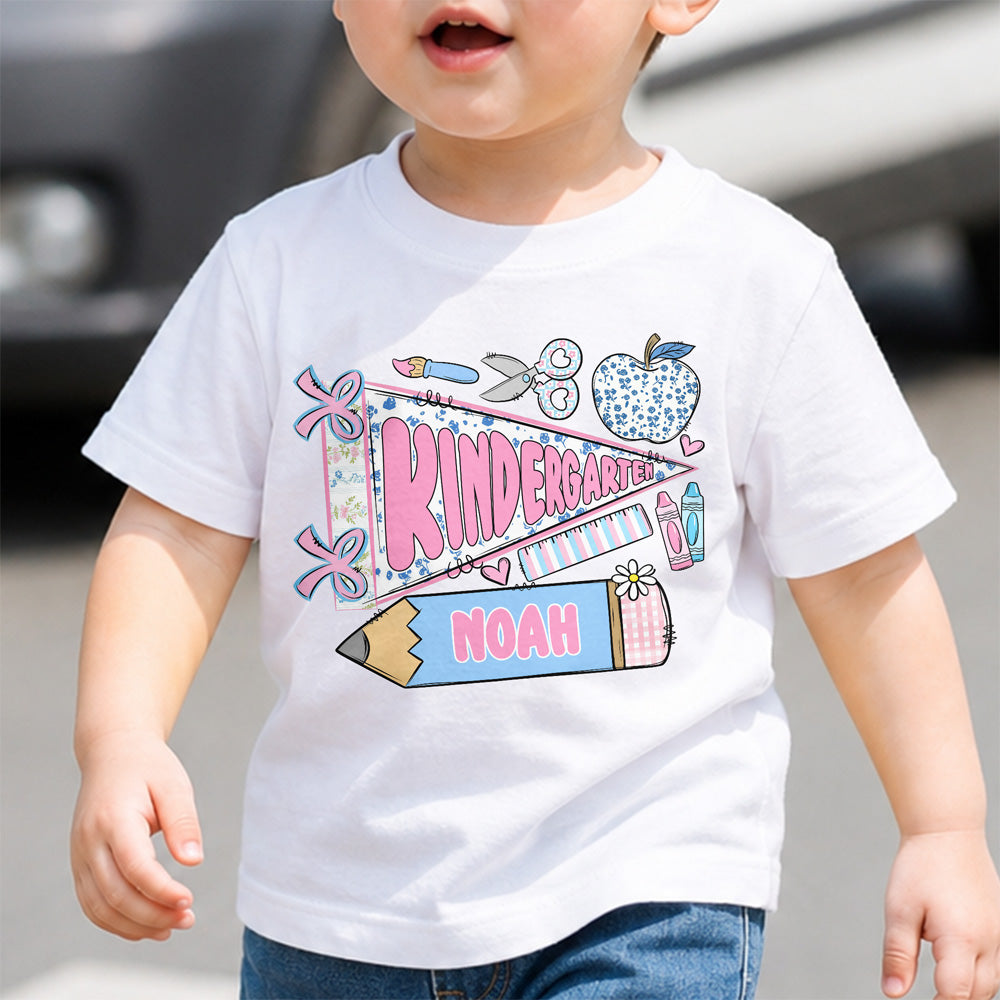 Custom Name First Day of Kindergarten Kid Shirt, Back To School Shirt For Daughter HO82 903262