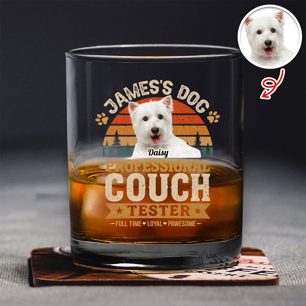 Personalized Professional Couch Tester Whiskey Glass Gift For Dog Lovers HO82 902444