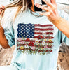 American Flag Floral - Patriotic Wildflower USA Comfort Shirt for 4th of July CH07 910982