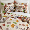 Custom 3D Cat Fish Bone Brick Pattern - 3D Inflated Effect Quilt Bedding Set LM32 897147