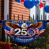 Custom Family Name United States 250th Anniversary 1776–2026 Eagle Non-Pleated Fan Flag LM32 669173