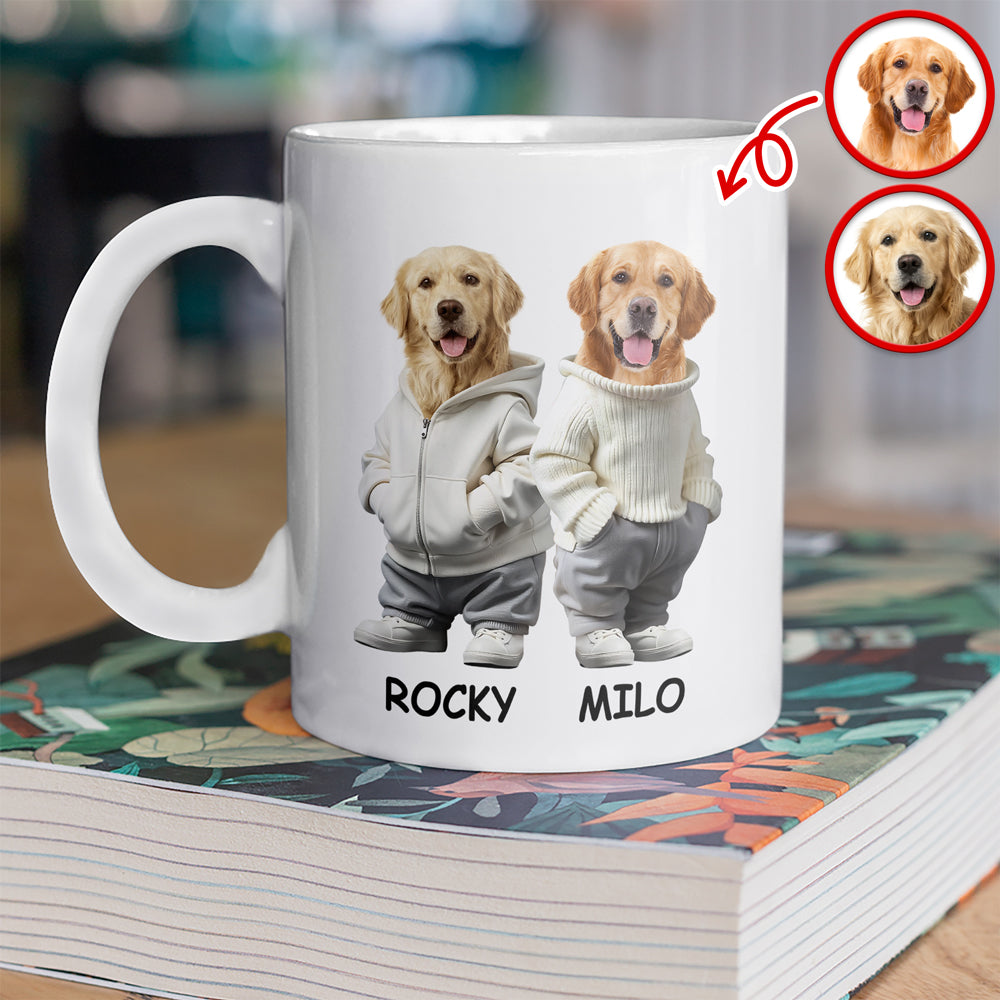 Custom Photo And Name Dog White Mug For Dog Pet Lovers HA75 897596