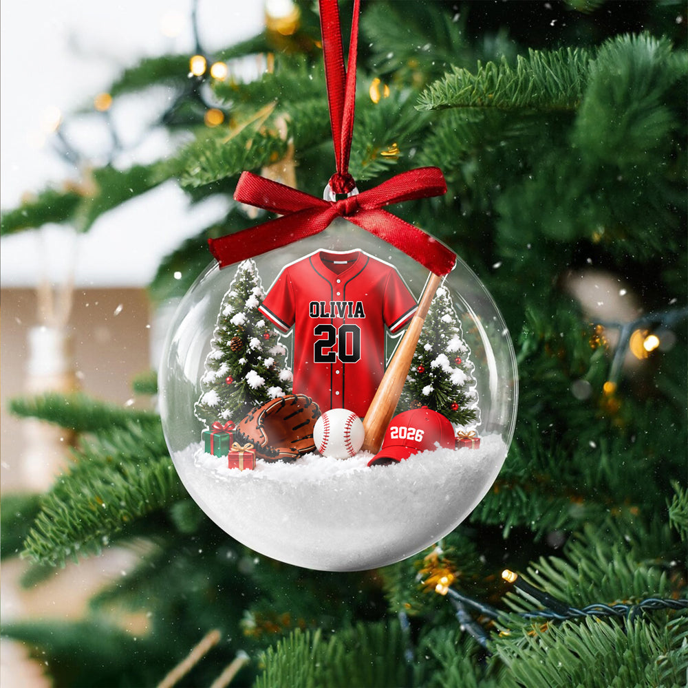 Personalized Custom Name Christmas Ball Ornament For Baseball Player TH10 171221