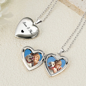 Custom Photo For Dog Lover Heart Locket Necklace TH10 894297
