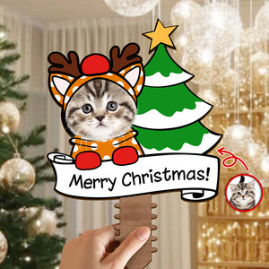 Custom Photo Cat's 1st Christmas Tree Topper Gift For Cat Lovers CH07 899204