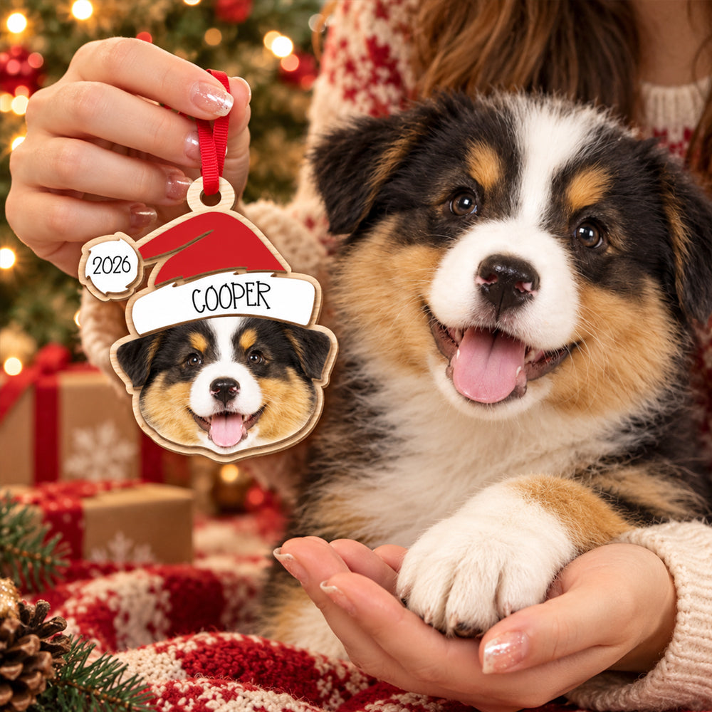 Personalized Pet Photo Christmas Layer Wood Ornament HO82 903966