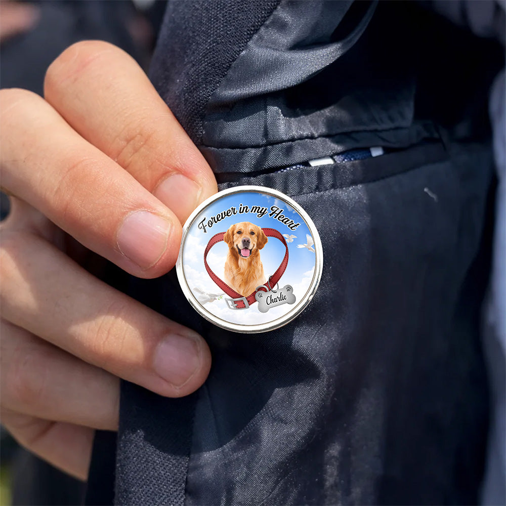 Custom Photo Forever In My Heart Memorial Lapel Pin LM32 899693