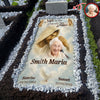 Custom Photo Safe in the Arms of Jesus Grave Blanket Memorial Gift LM32 897511