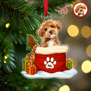 Custom Pet Photo Acrylic Ornament Christmas Gifts For Dog And Cat Lovers CH07 899434