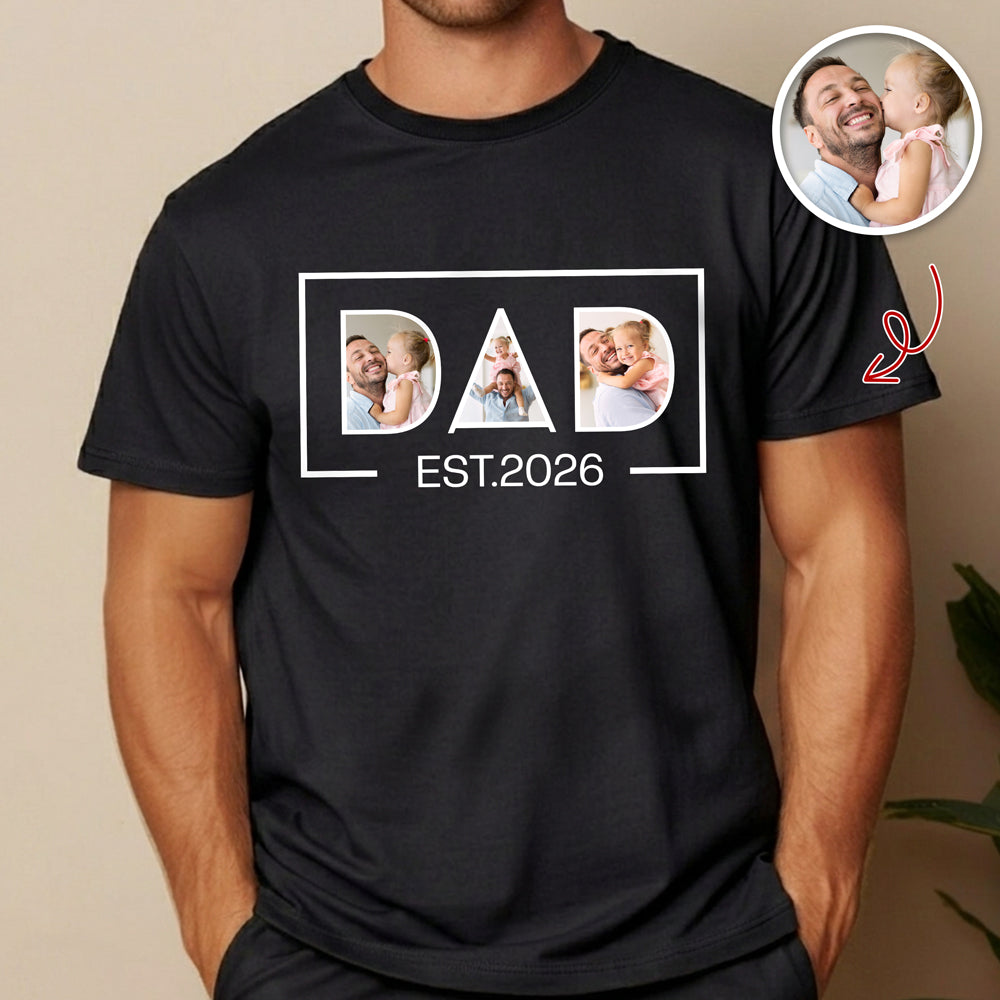 Custom Photo And Year Dad Est 2026 Shirt For Father's Day TH10 169765