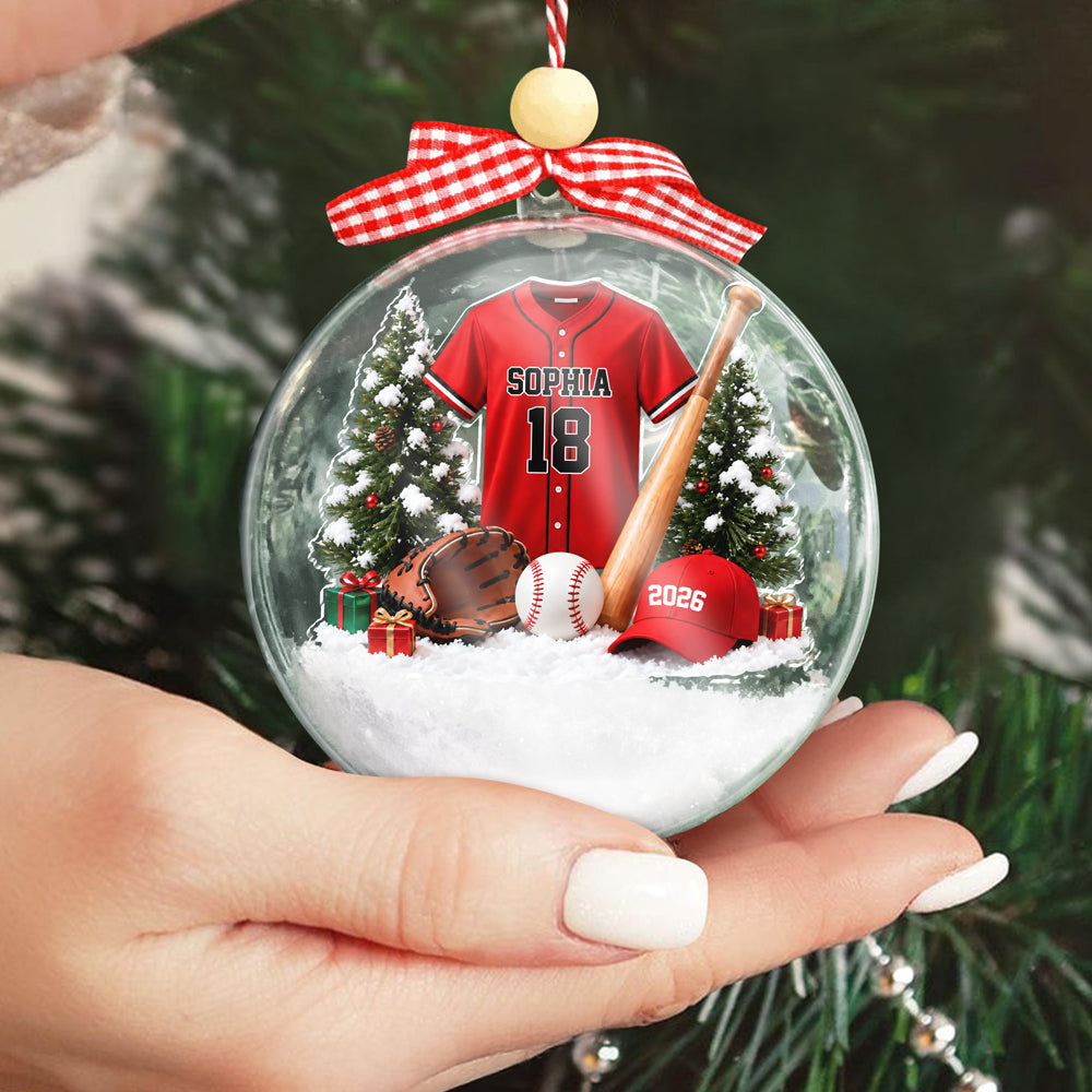 Personalized Custom Name Christmas Ball Ornament For Baseball Player TH10 171221